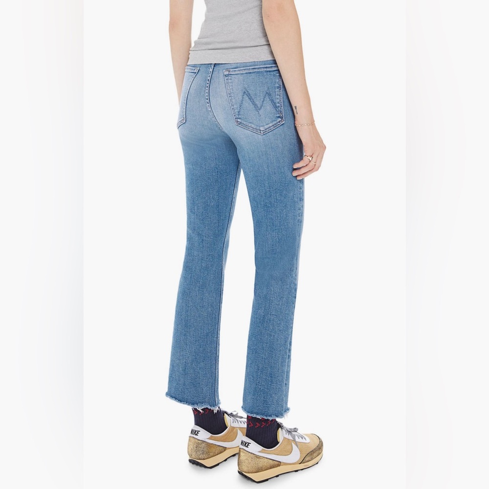 MOTHER denim The Ripped High Waist Fray Hem Ankle Jeans